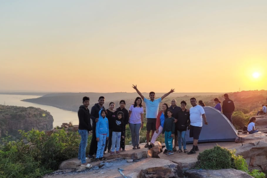 Night camping in gandikota